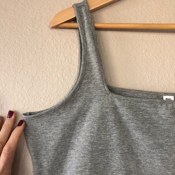 Nordstrom BP Square Neck Bodysuit Womens Gray Plus Size - Picture 6 of 8